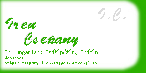 iren csepany business card